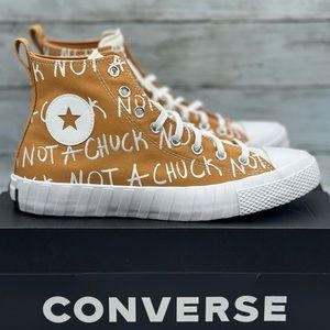 Converse Men’s High Top Shoes UNT1TL3D Golden Tan/White Shoes New
